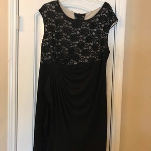 Black and nude evening dress. Very classy sexy